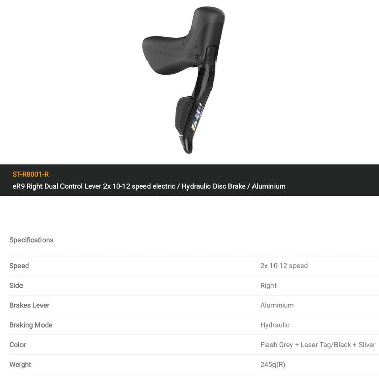 LTWOO eR9 Road Bike Electronic Groupset, Hydraulic Disc Brake, 2*10/11/12 Speed