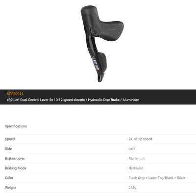 LTWOO eR9 Road Bike Electronic Groupset, Hydraulic Disc Brake, 2*10/11/12 Speed